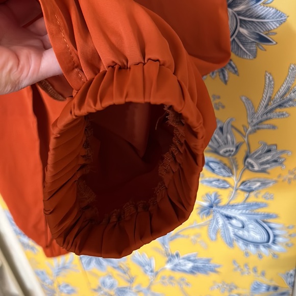 SHEIN XL boho funky harem pants in burnt orange color with side zip - Picture 3 of 10